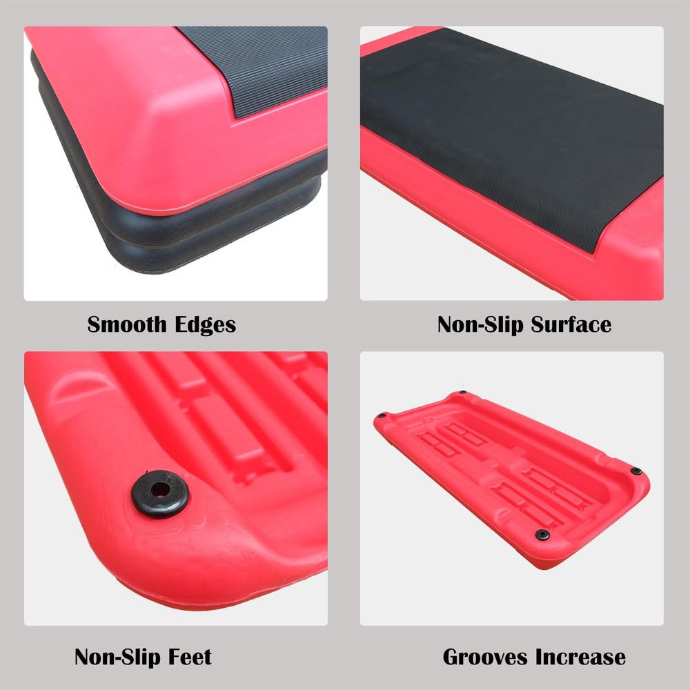 Adjustable Workout Aerobic Exercise Step Platform, Fitness & Exercise Step Pl...