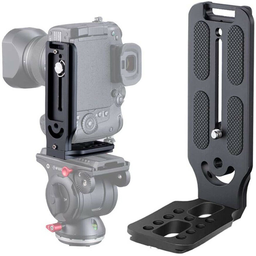 Aluminum 1/4 Screw Camera Quick Release L Plate Vertical Horizontal Bracket