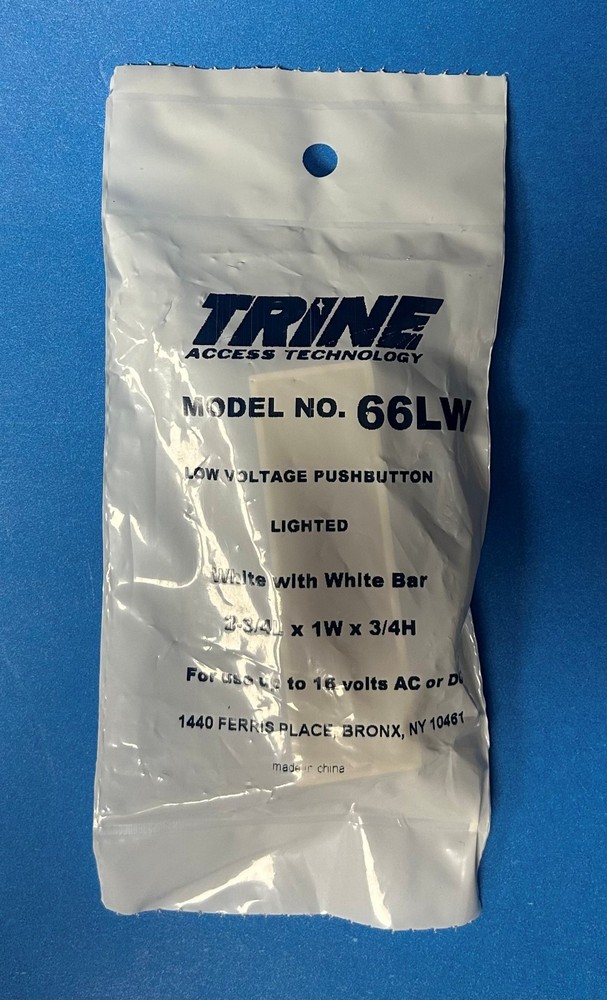 Trine Low Voltage Lighted Pushbutton 66LW (Sealed in Package)