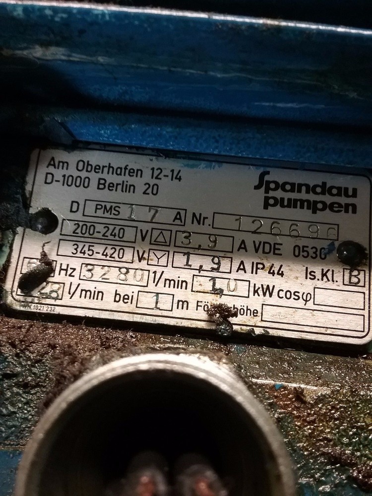 SPANDAU PUMPEN PUMP_D PMS17A_PMS17A