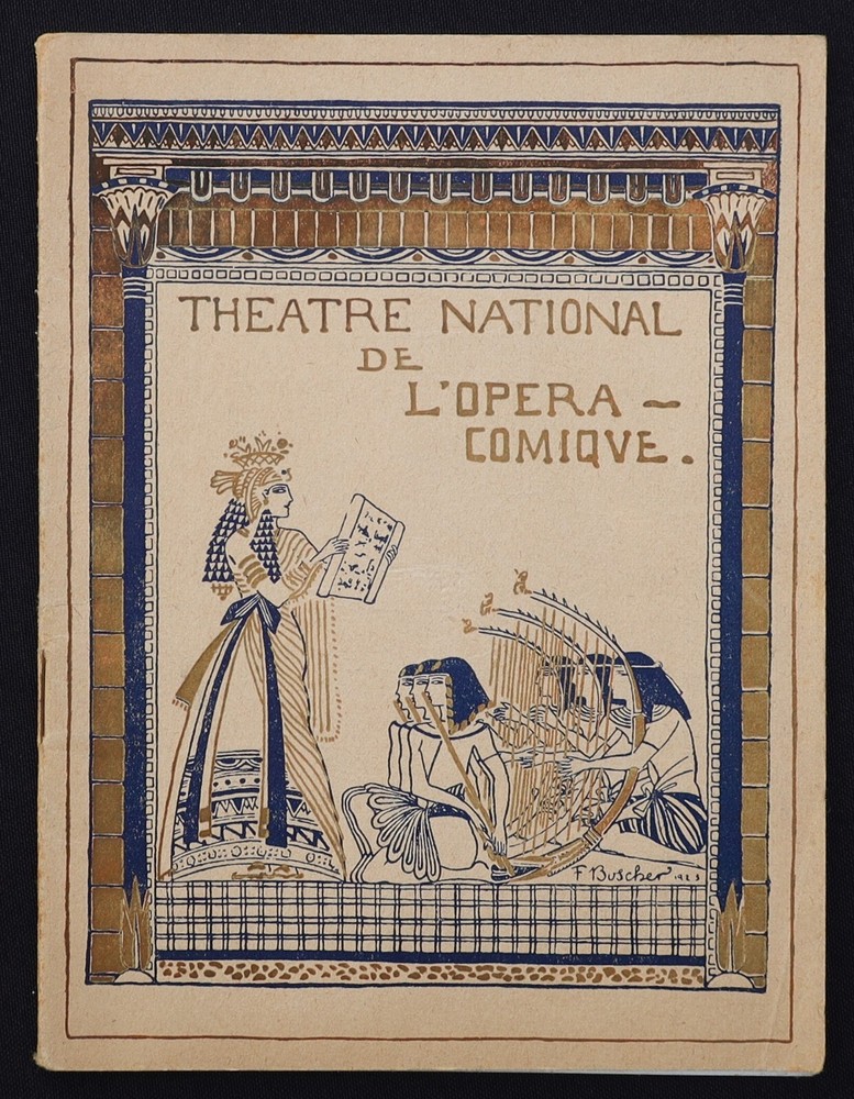 Program 1923 Opera Theatre Comic Illustrator BUSCHER Barber Seville