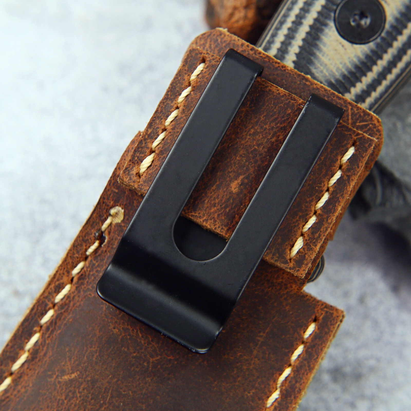 Custom leather sheath for ESEE 4 5 6 Fixed Blade Knife Sheath with belt clip