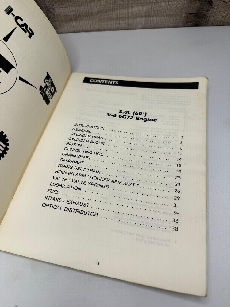 Chrysler Motors 1987 3.0L V-6 Engine Training programs Book 6G62 Engine