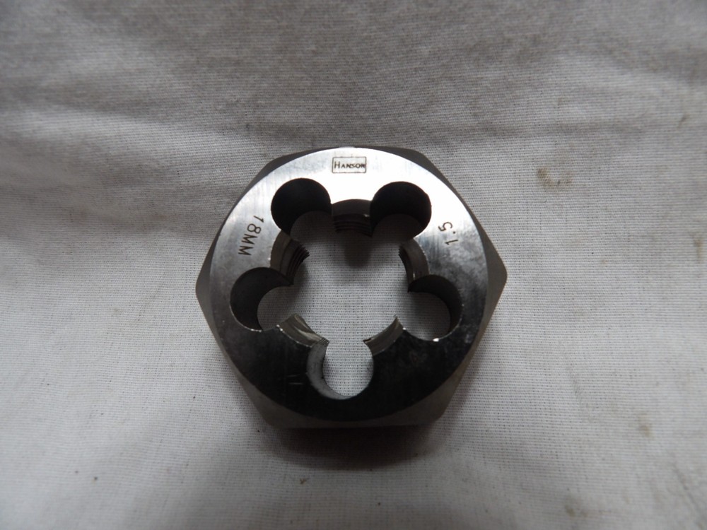 Hanson 18mm - 1.5 Hand Threading Die - USA