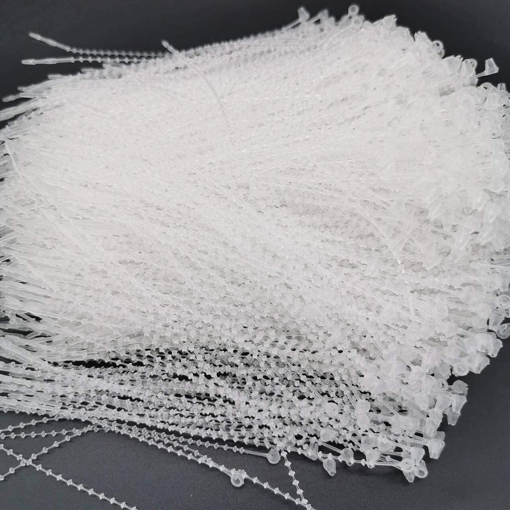 1000 Pcs 5 Inch Adjustable Snap Lock Security Beaded Loop Tie Tag Fasteners