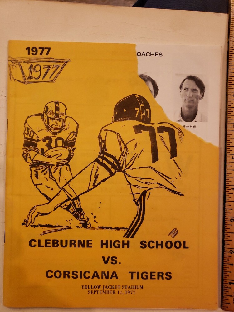 1977 Cleburne High School Vs. Corsicana Tigers Football Program,Advertising