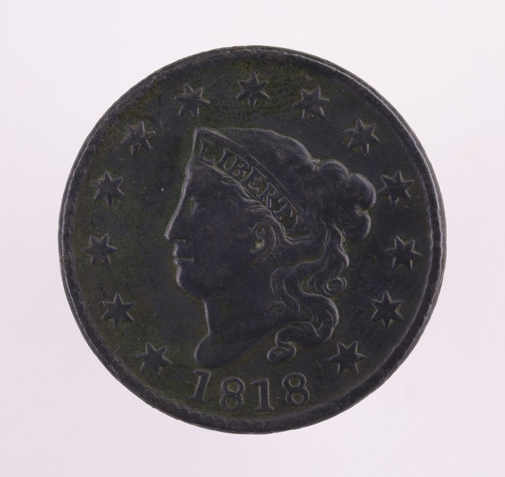 1818 Coronet Head Large Cent (B2817)