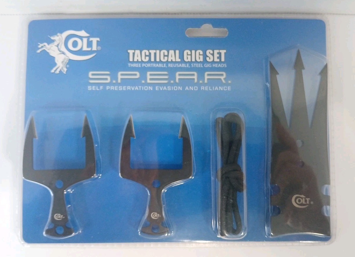 NEW 3 Colt S.P.E.A.R. Steel Tactical Gig Head Survival Spearhead Gigging Fishing