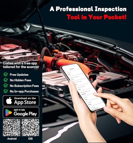 Bluetooth OBD2 Scanner for Cars - Wireless OBD2 Scan Tools & Code Reader black