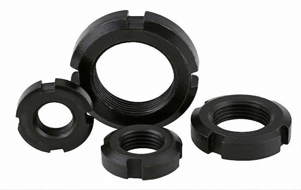 Left Hand Fine Thread Locknut Slotted Nut Retaining Castle Nut M10 - M60 Select