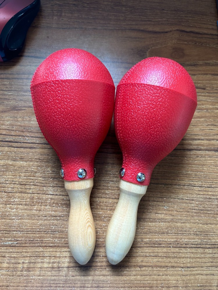 Large Plastic Maraca, Red Color