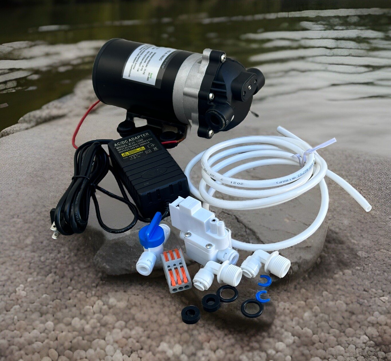 110V 24V DC/AC Diaphragm Booster Water Pump for RO Reverse Osmosis Caravan RV