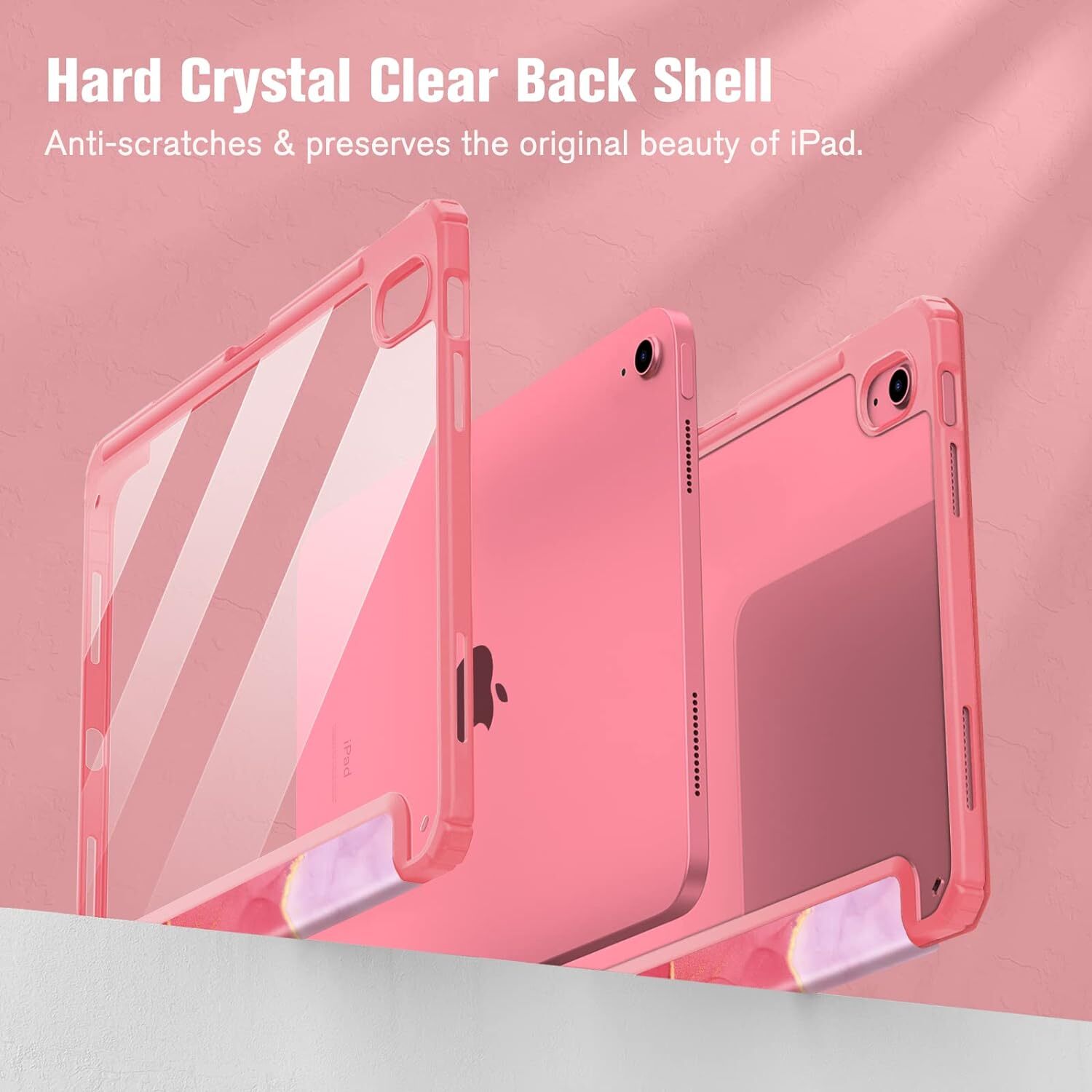 Slim Case for iPad 10th Gen (2022) Clear Back Shell Shockproof Smart Stand Cover