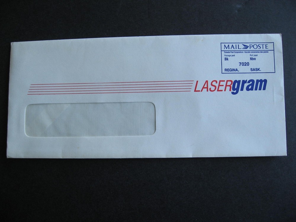 Canada Lasergram envelope, interesting!