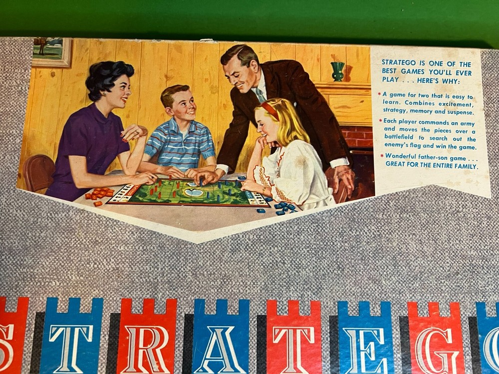 Vintage 1960's STRATEGO Board Game Complete + extra replacement board