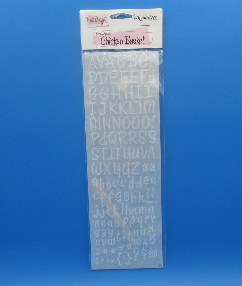 Reminisce Font Buffet White Rub-Ons - RETIRED