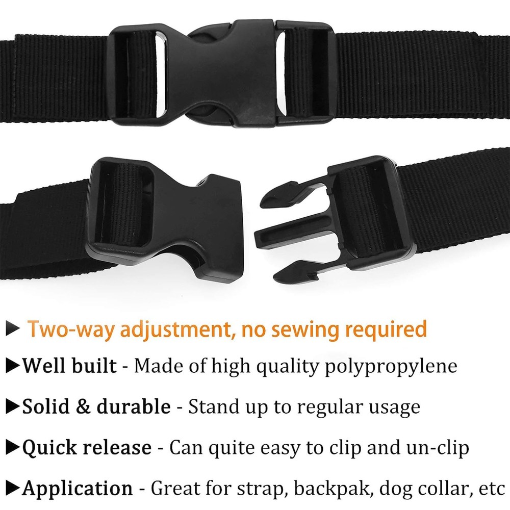 Buckle for 1 inch/25mm Webbing Straps, Quick Side Release Buckles for Backpac...