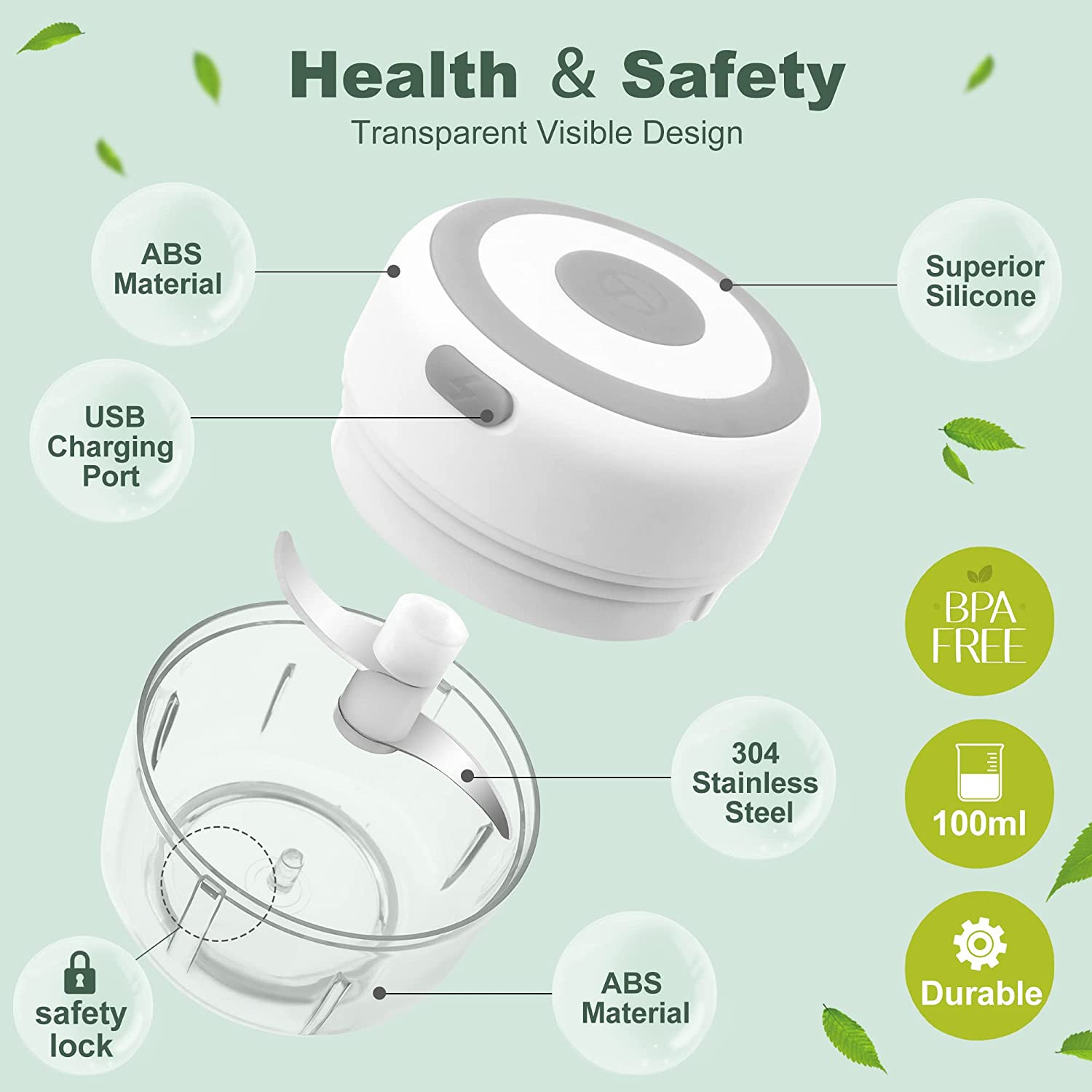 Electric-Herb-Grinder-Large-3.4oz-USB Rechargeable, 3.5'' Powerful Grinder for D