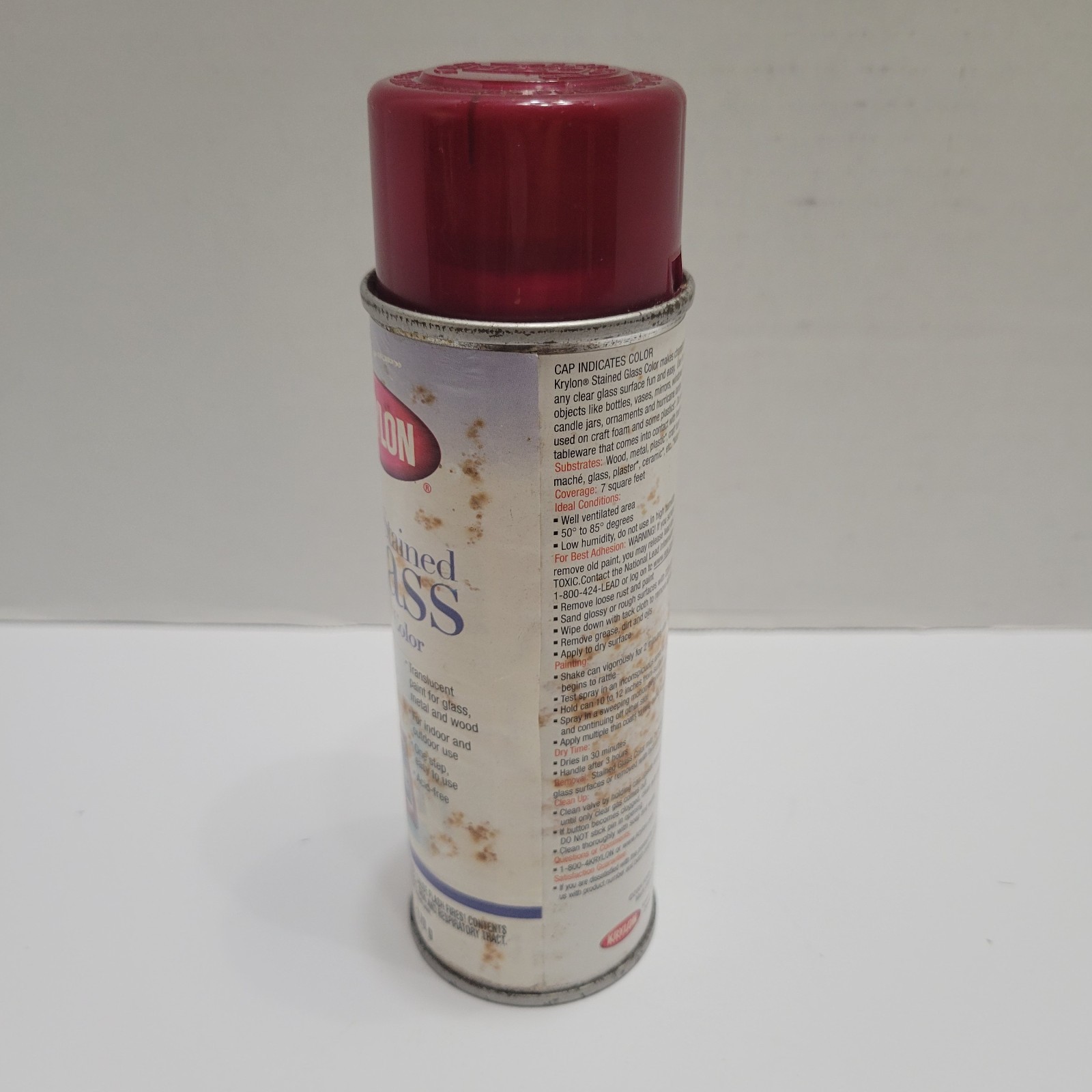 New Krylon Stained Glass 9020 Red Spray Paint 6 oz Full Spray Can