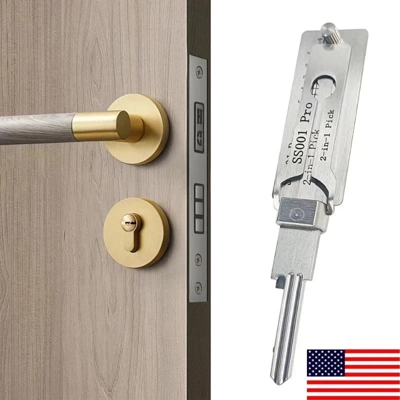 Hook And Pickup Tool Kit 2 In 1 Portable Lock Picking Set Ergonomic Handle**