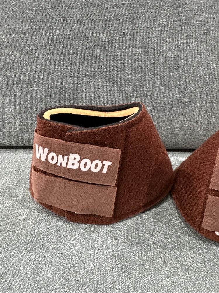 WonBoot Tuff Boot Bell Boots Large L Brown Set/Pair With Mesh Bag - Light Use