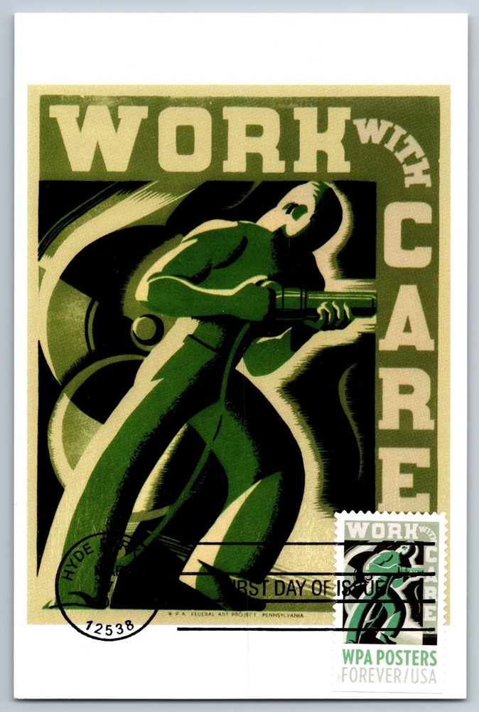 #5187 Work with Care FDC Maxi Card