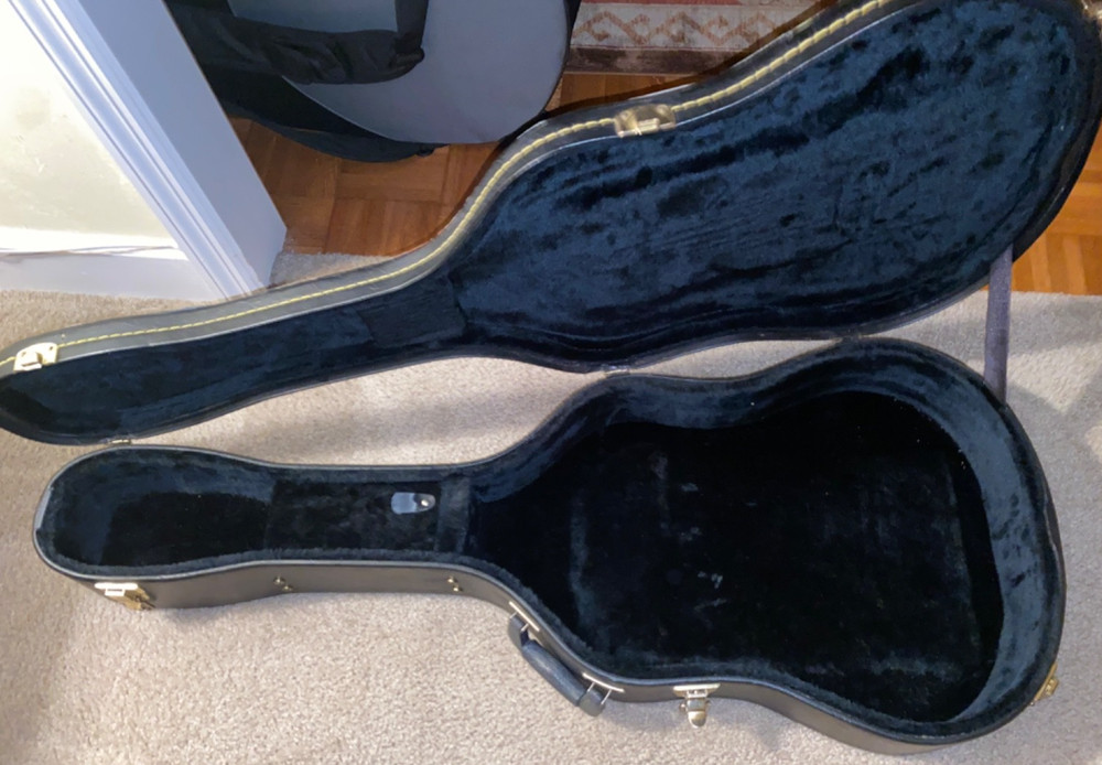 COOL DECOUPAGED PLUSH LINED HARD-SHELL GUITAR CASE HSC