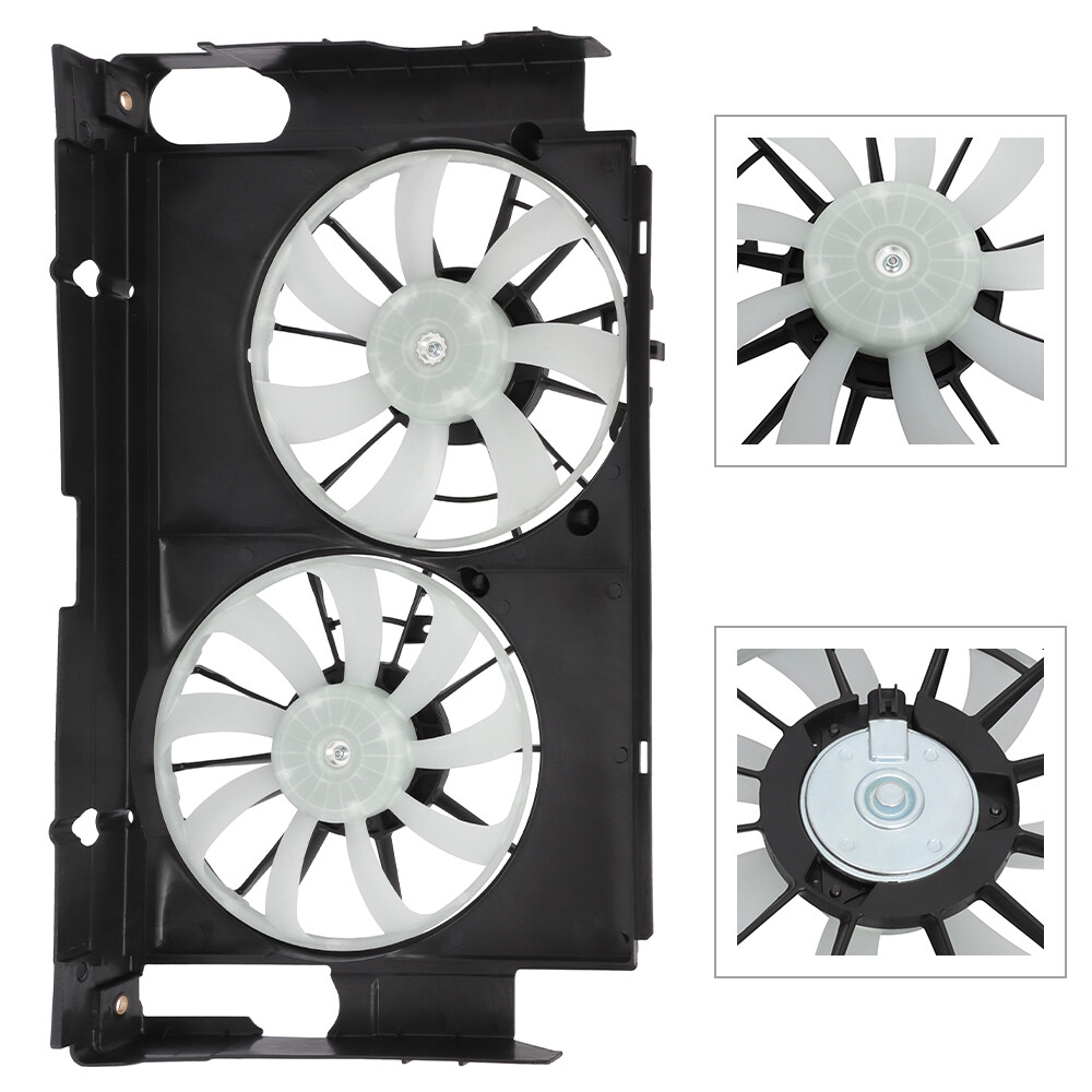 A/C Condenser & Radiator Condenser Cooling Fan Kit For 2013-18 Toyota RAV4 2.5L