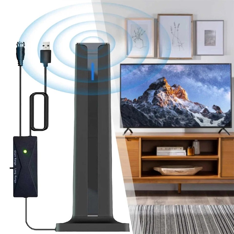 8000 Miles Upgraded TV Antenna Digital HD Indoor HDTV 1080P 4K Long Range USA