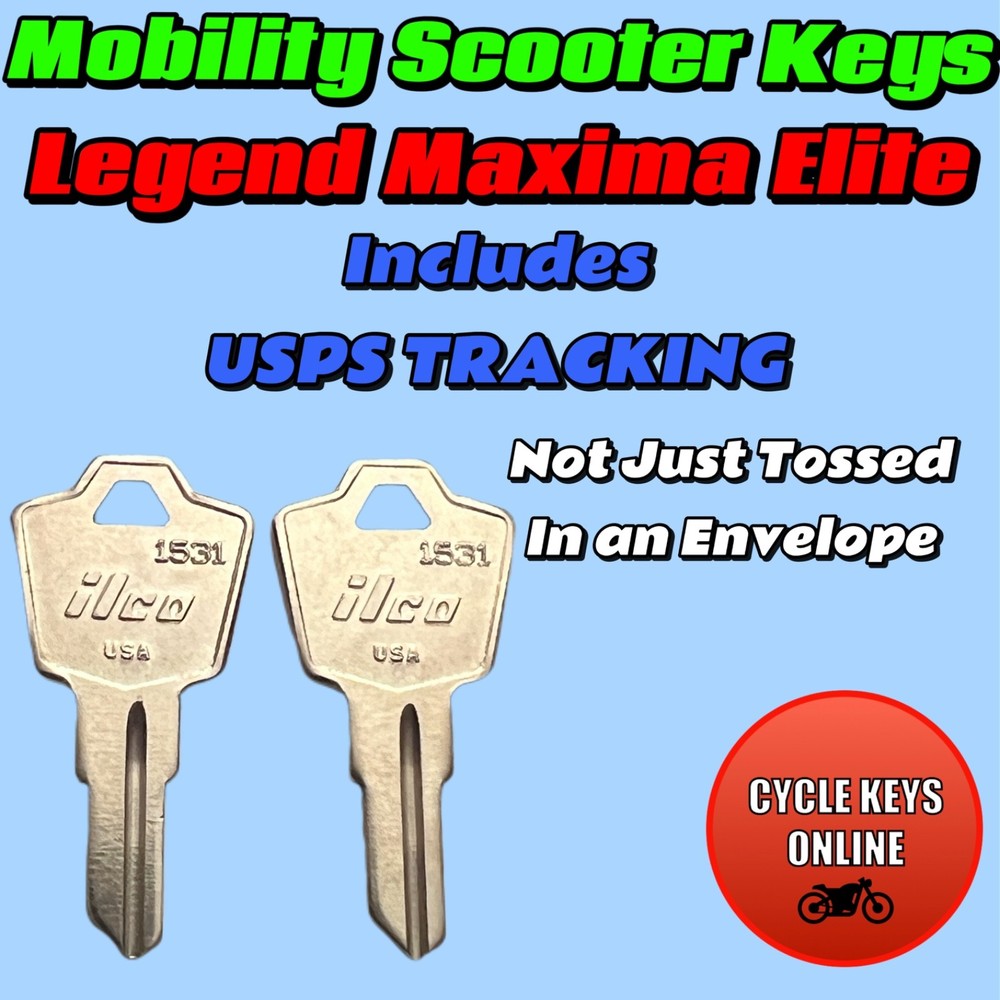 Mobility Scooter Keys Legend Maxima Elite Replacement Key Code A126