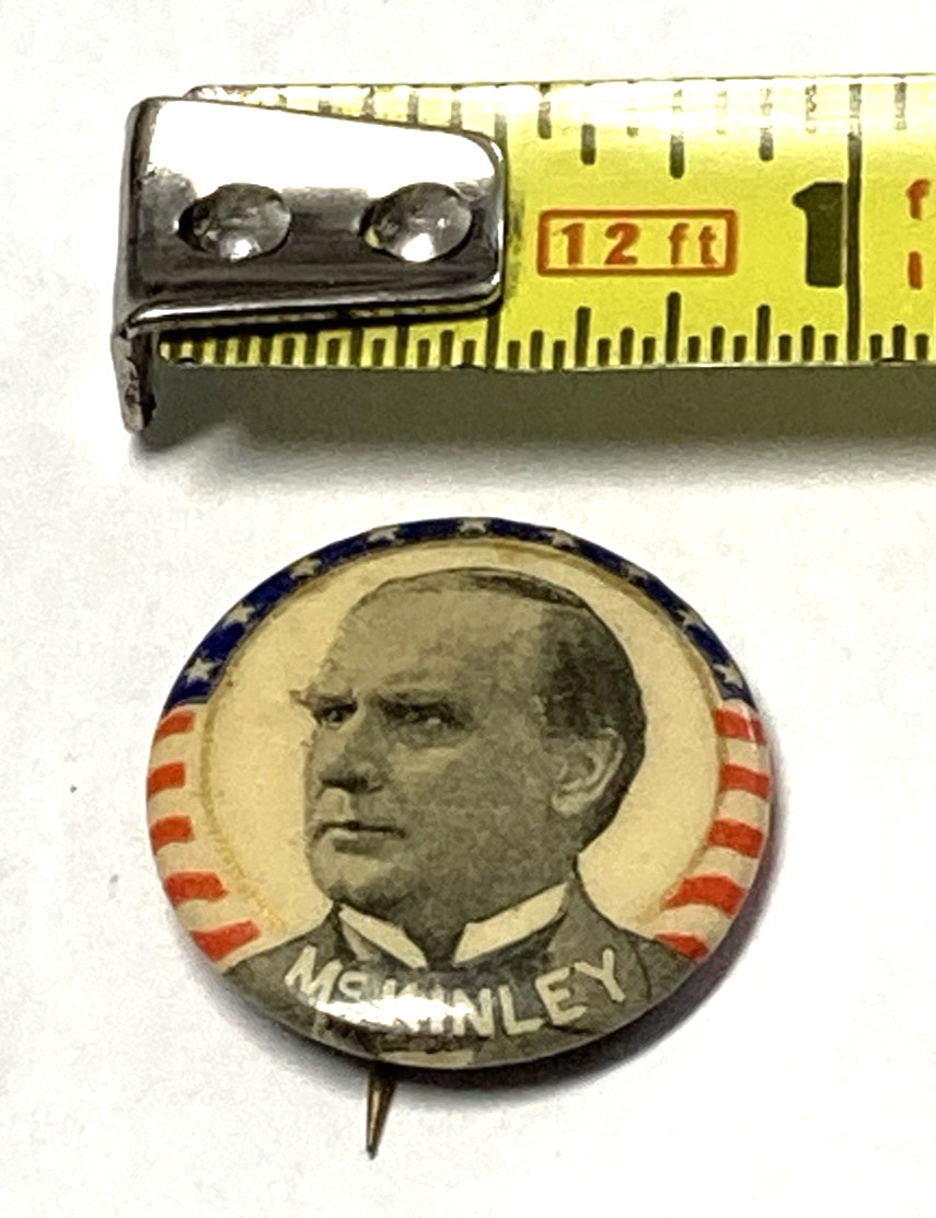 1890s William McKinley Celluloid Campaign Pinback Button - Whitehead & Hoag