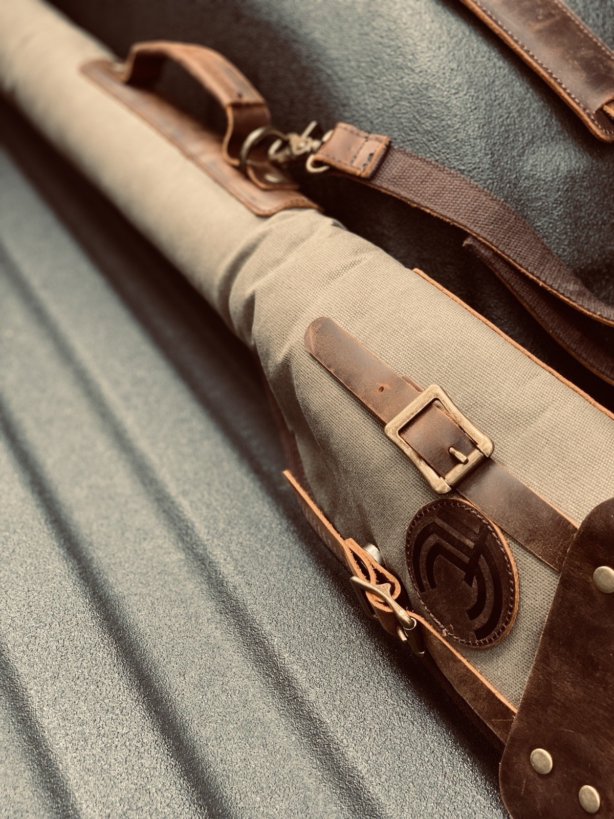 Fly Fishing Rod Case - Canvas leather