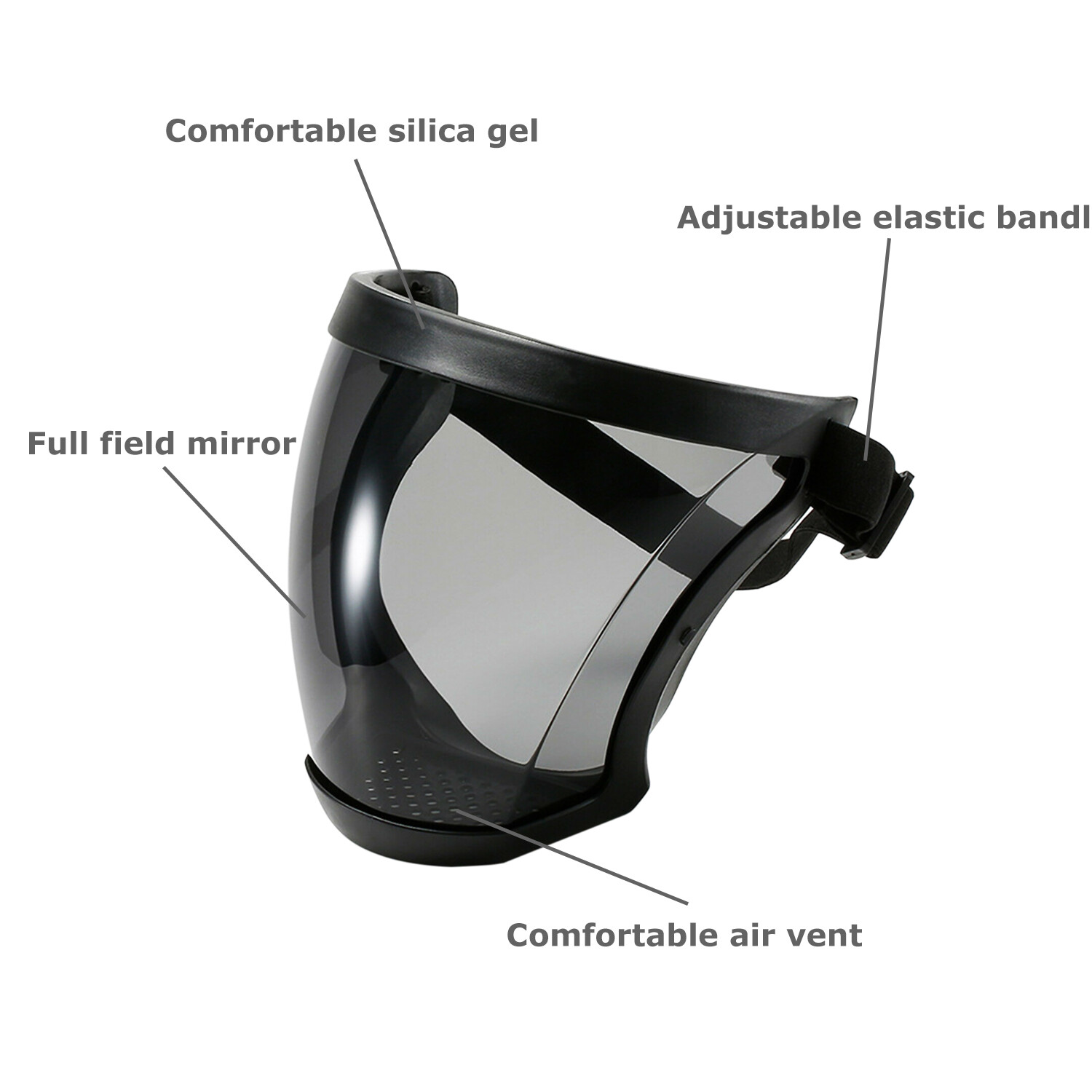 Anti-fog Shield Safety Full Face Super Protective Head Cover Transparent Mask US