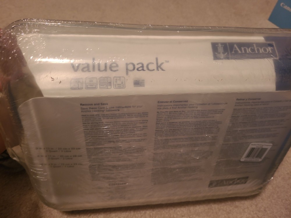 Anchor Hocking Glass Baking Dish Set, 3 Piece Set