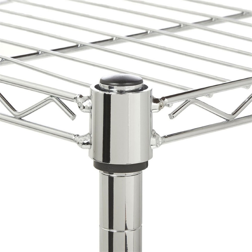 Wire Shelving Unit Adjustable Metal Chrome Shelf Rack Kitchen Storage Organizer