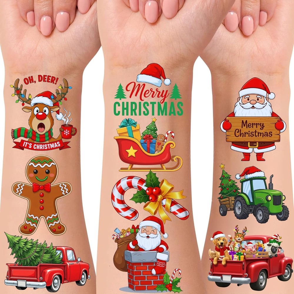 Christmas Temporary Tattoos | Medium, tattoos - V1