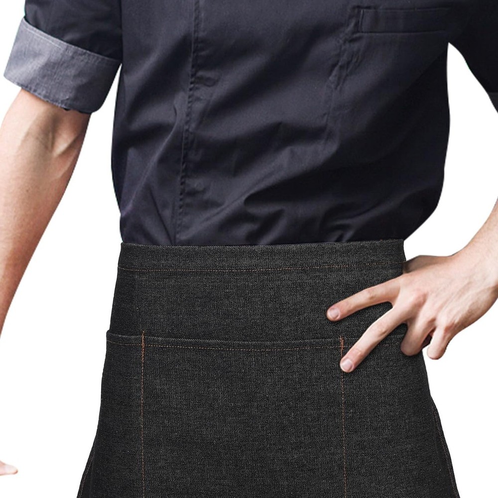 Server Apron - Waitress Apron with 3 Pockets - Denim Server- for Serving Cook...