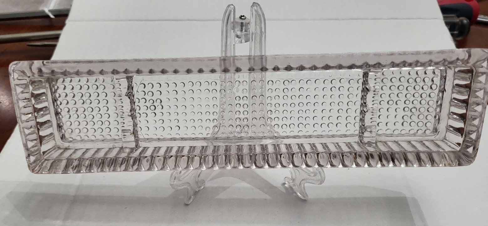 Vintage Glass Fountain Pen Rest ~ Desk Tray Display Holder ~ or ASHTRAY