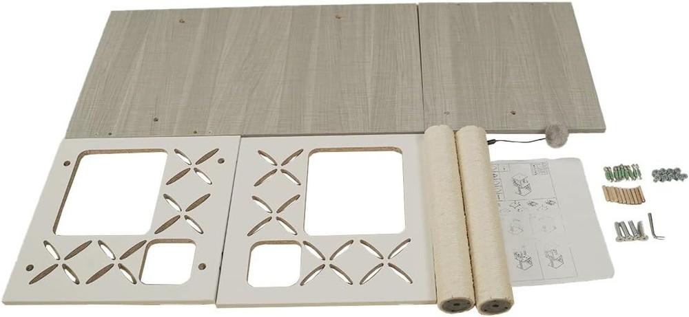 Multi-Level Contemporary Cat Tree 31" Features 2 Sisal-Covered Scratching Posts