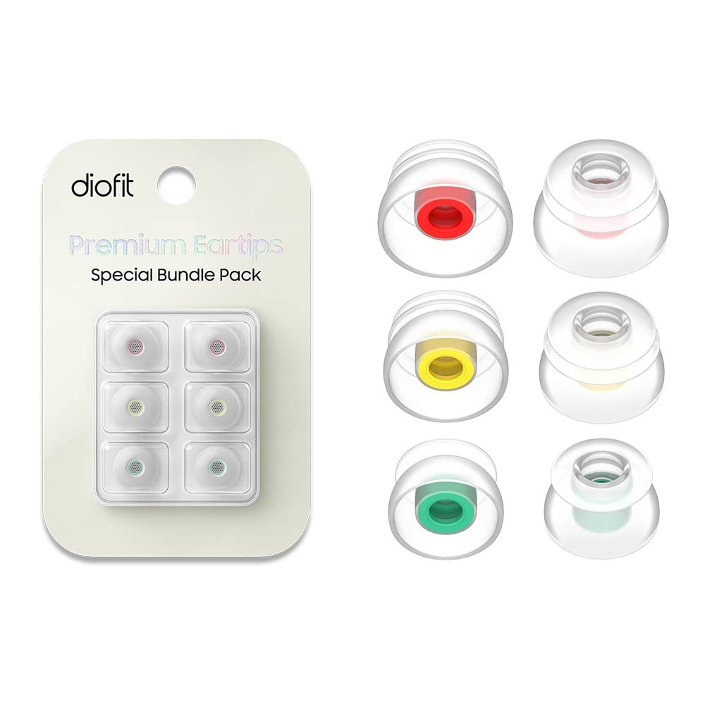 Premium Multi-Flange Eartips for Beats Studio Mixed(SML), Silicone Clear