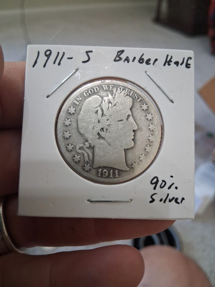 1911-S Barber Half Dollar Semi Key Date , Decent Condition
