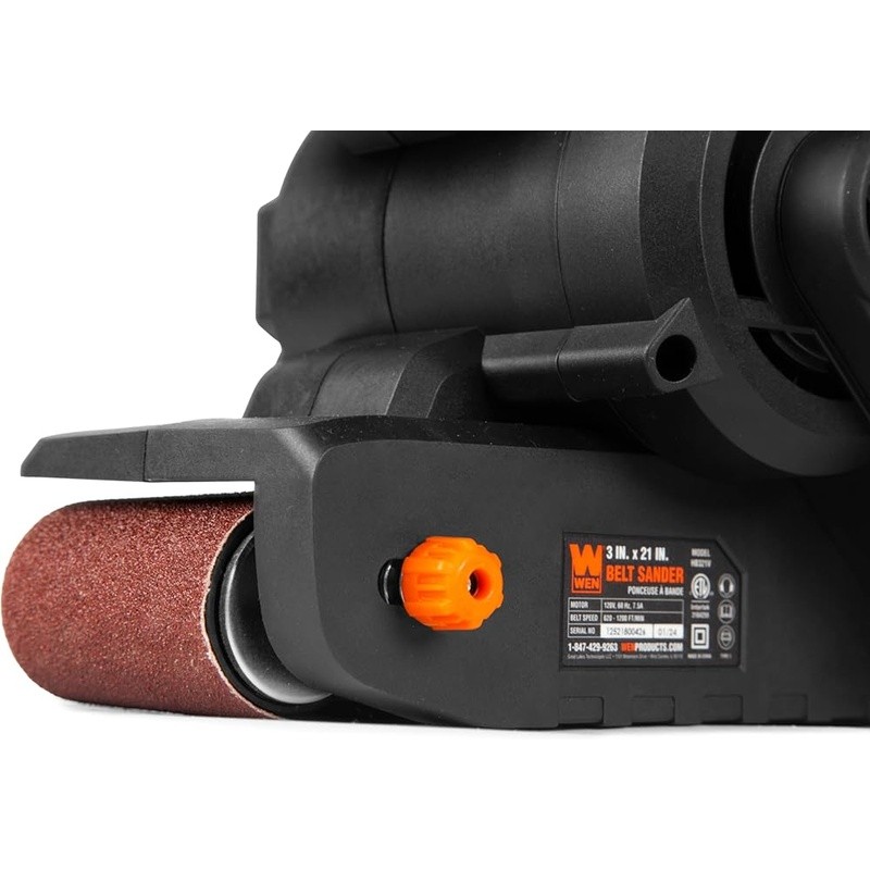 7.5 Amp Handheld Belt Sander Variable Speed Portable Tool Quick Release Tension