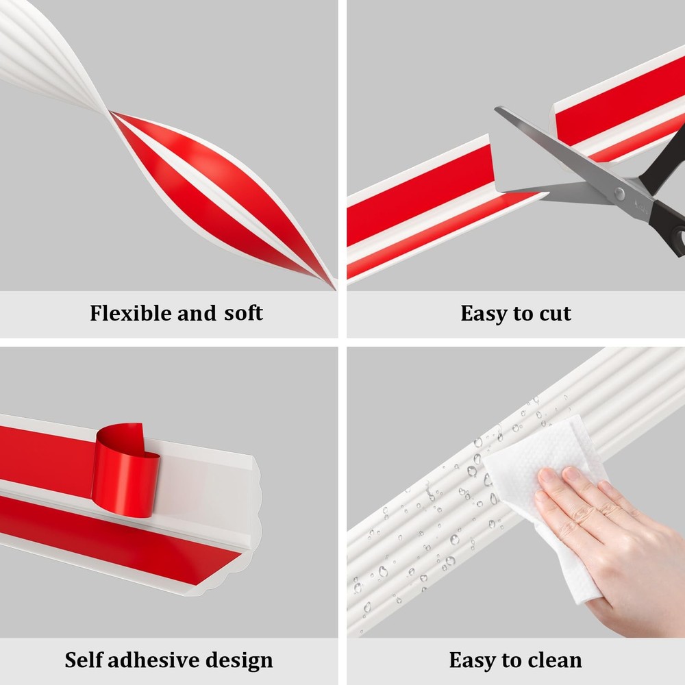 Wall Corner Protector Trim, 10.5 Feet Flexible Inside & Outside Corner Guard ...