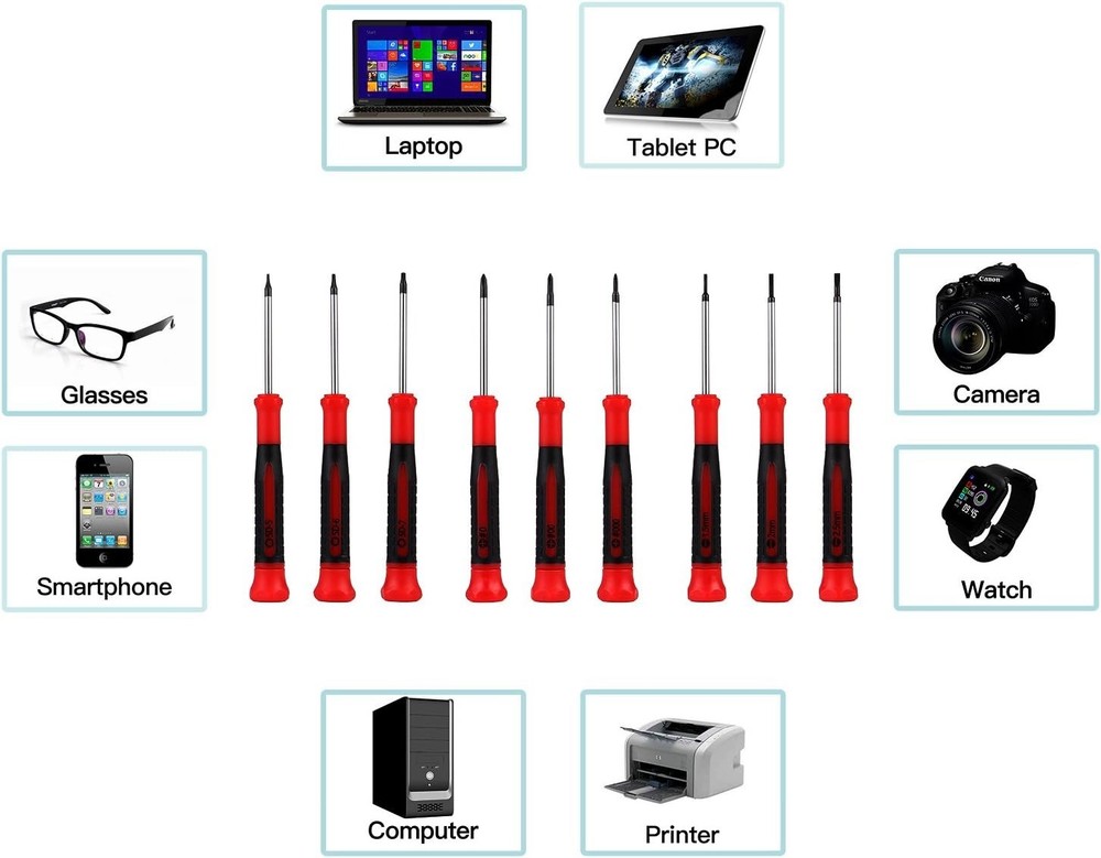 9-Piece Precision Screwdriver Set | Durable Chrome Vanadium with Magnetic Tips