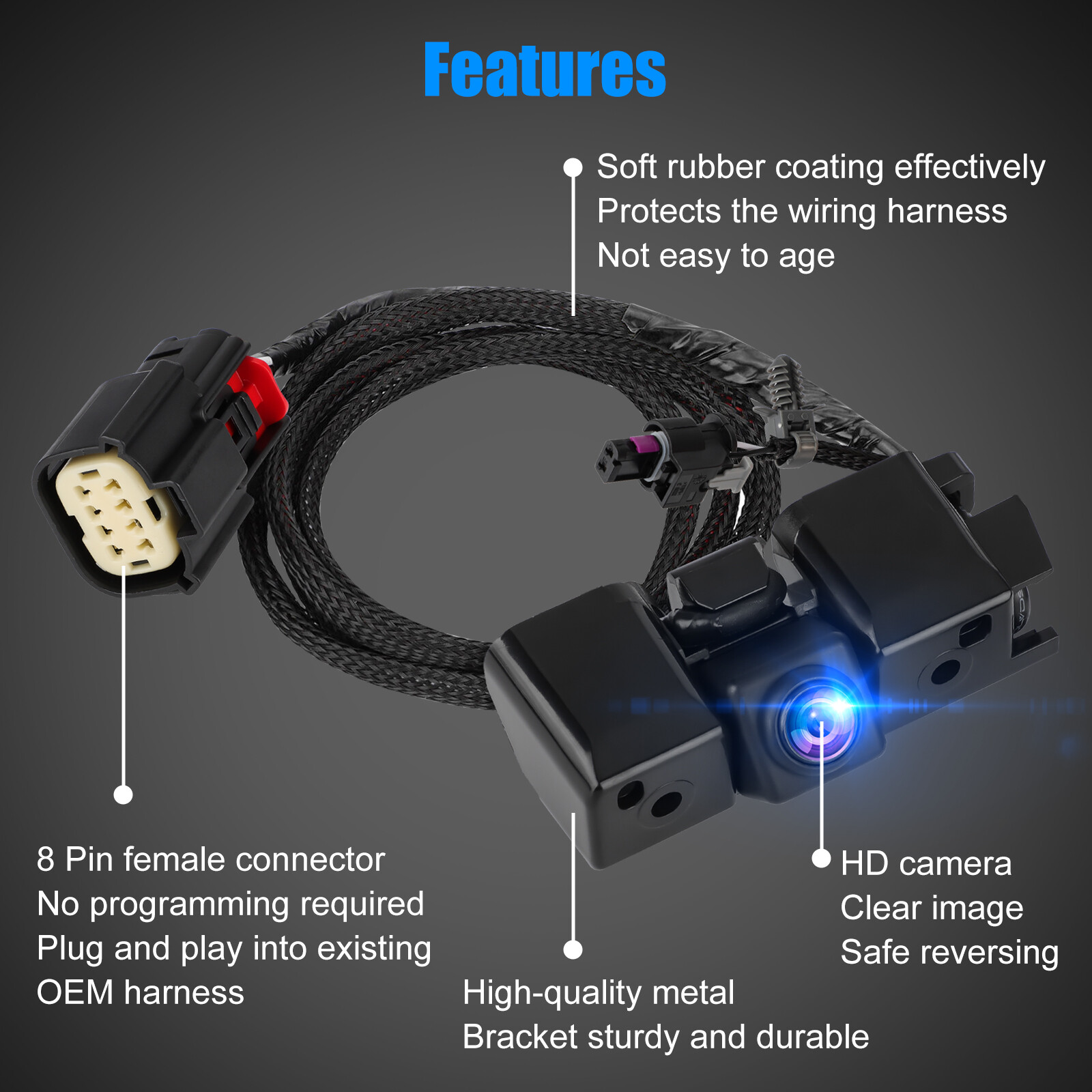 Rear View Backup Camera Night Vision For Chevy Silverado/GMC Sierra 2016-2019