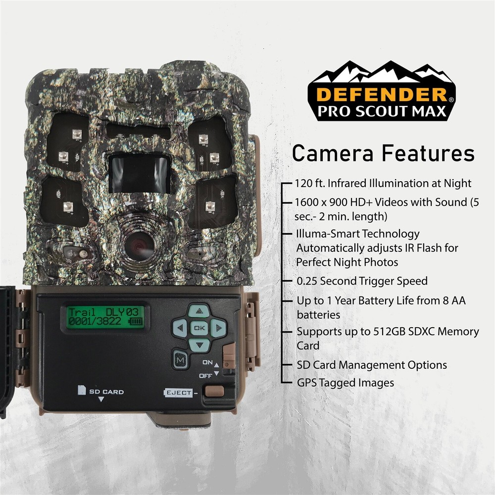 Browning Trail Camera Defender Pro Scout Max Cellular Trail Camera Bundle