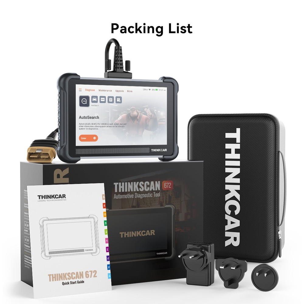 ThinkScan 672 Car OBD2 Diagnostic Scanner Bidirectional Full System 28+ Services