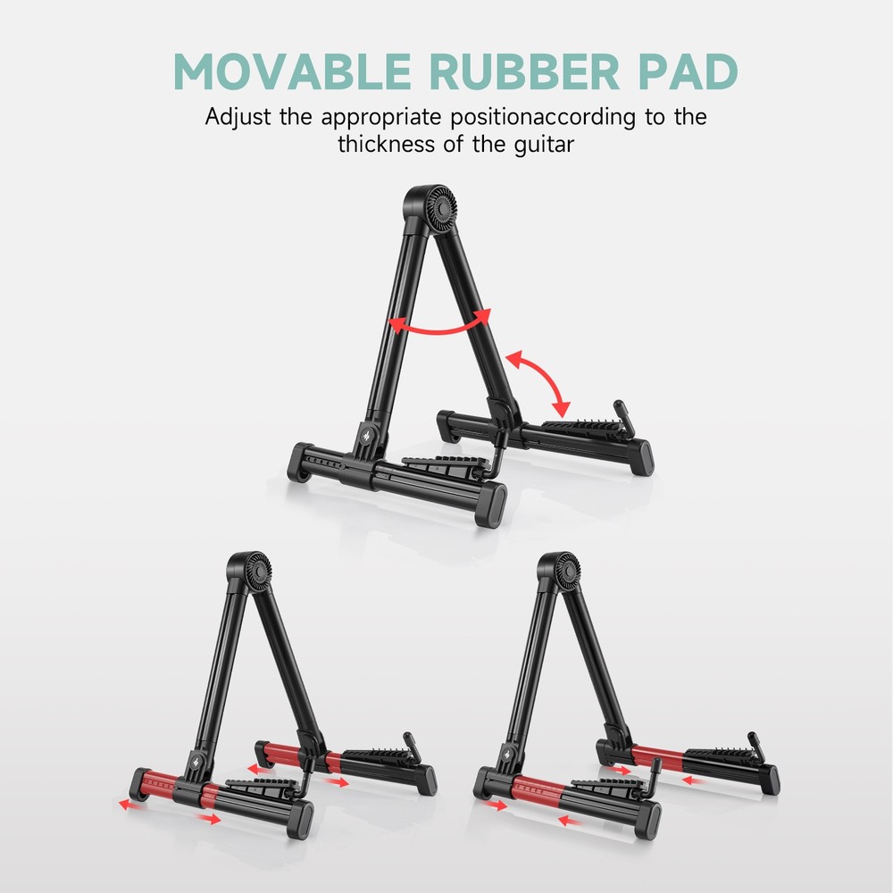 Donner Foldable Guitar Stand Stable Sturdy With Movable Rubber Pads Adjustable