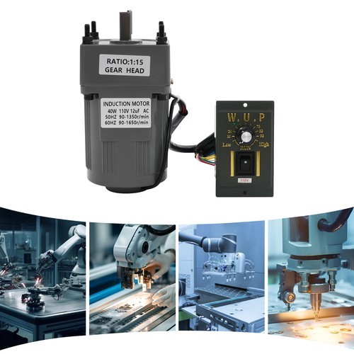 Electric Gear Reduction Motor High Torque Motor Variable Speed Controller 1:15