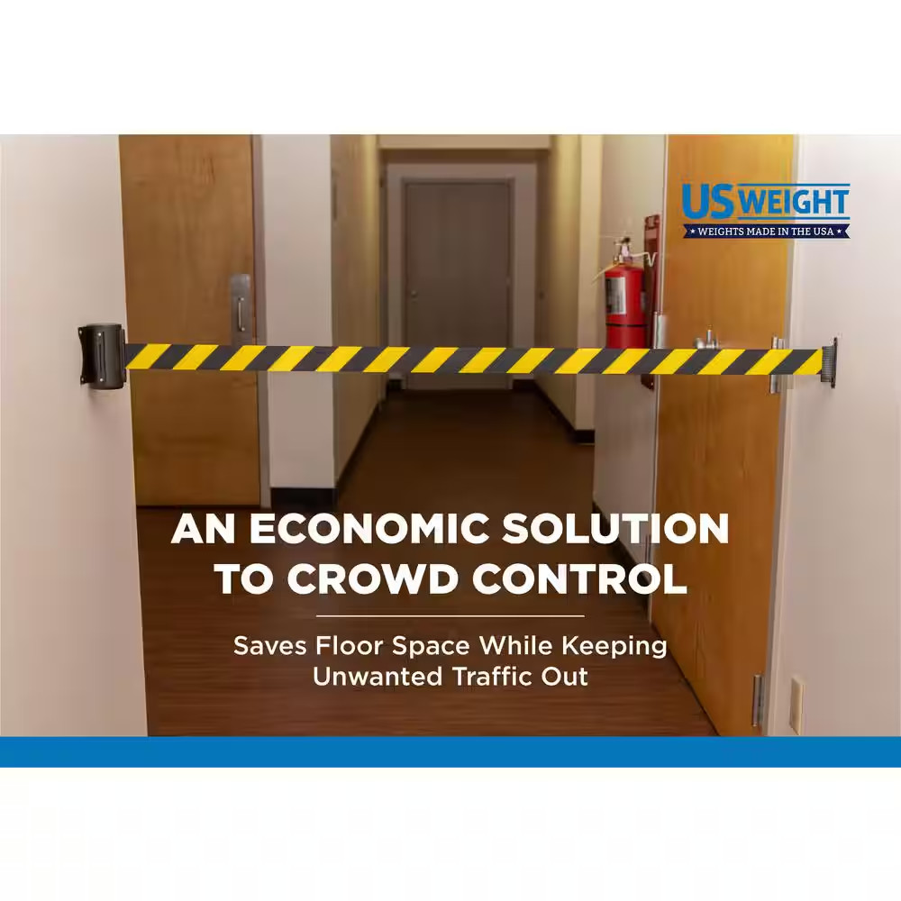 13 Ft. US Weight Wall Mount with Caution Retractable Belt